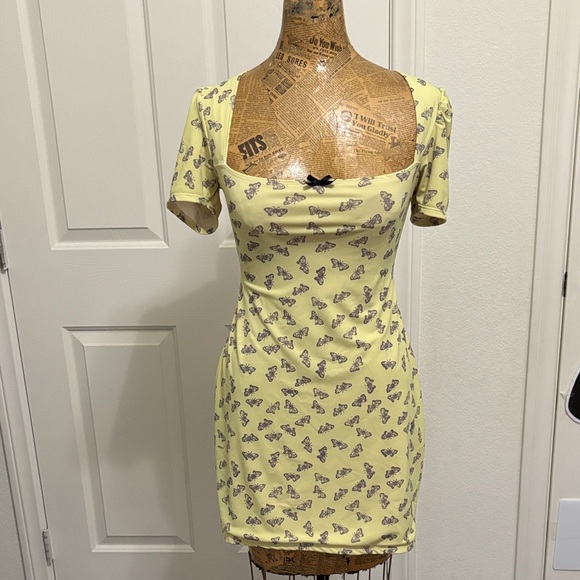 omighty Dresses & Skirts - Omighty yellow butterfly dress mini small spring summer boho fairycore babydoll